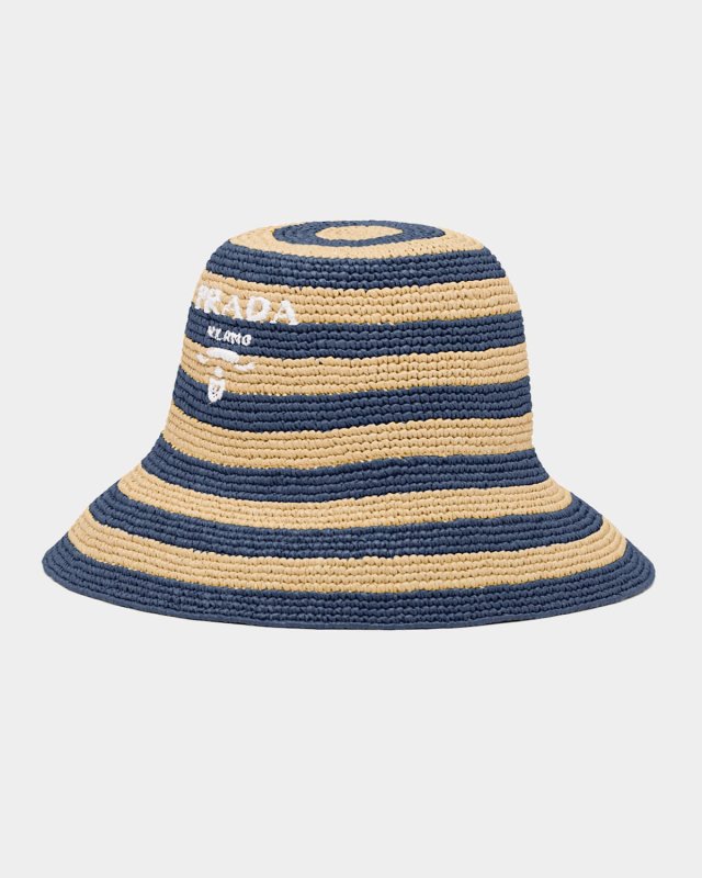 Striped Logo Bucket Sun Hat